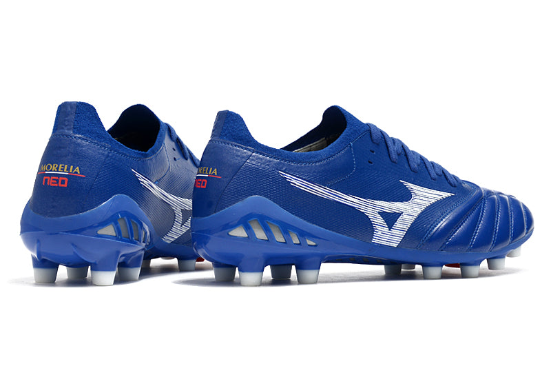 Chuteira Campo Mizuno Morelia Neo 3 FG Azul