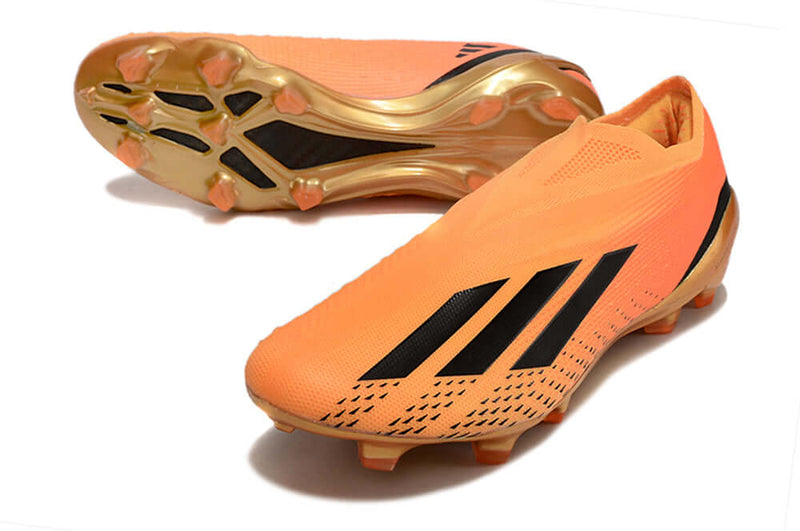 Chuteira Campo Adidas X Speedportal+ FG Laranja "Heatspawn Pack"