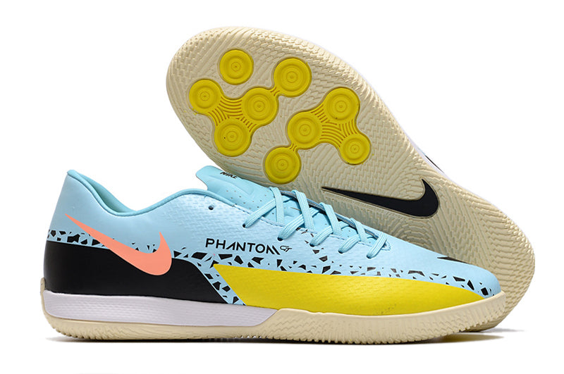 Chuteira Futsal Nike Phantom GT2 Elite IC Azul e Preto "Lucent Pack"