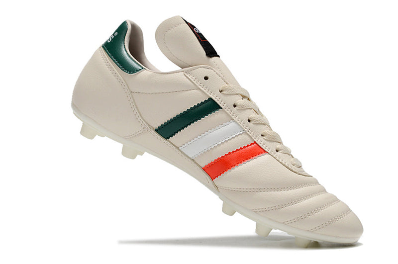 Chuteira Campo Adidas Copa Mundial FG Branca, Verde e Vermelho "Mexico"