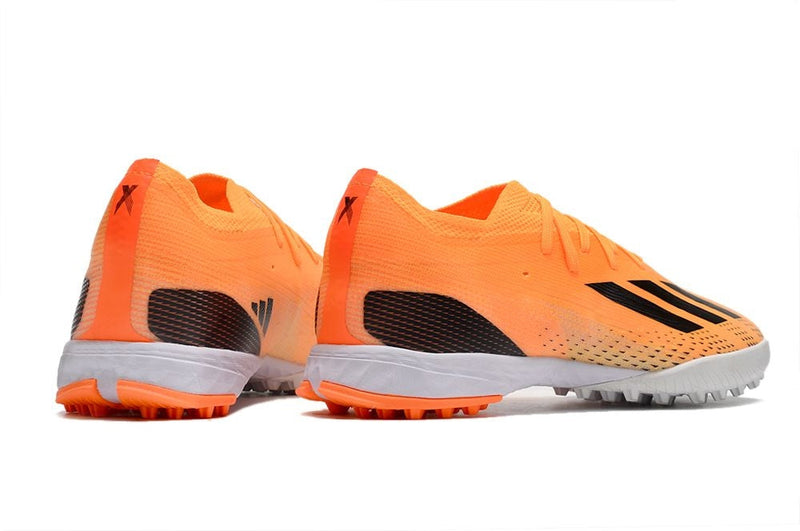 Chuteira Society Adidas X SpeedPortal.1 TF Laranja e Preto