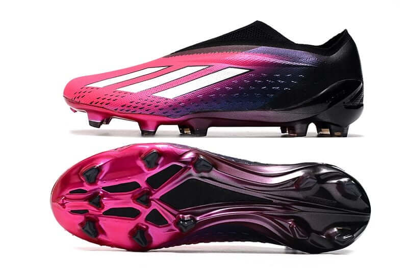 Chuteira Campo Adidas X SpeedPortal+ FG Rosa e Preto "Own You Football Pack"