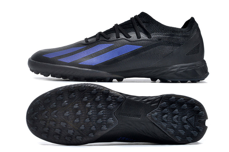 Chuteira Society Adidas X Crazyfast.1 TF Preta "Nightstrike Pack"