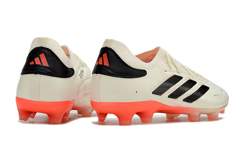 Chuteira Campo Adidas Copa Pure II + FG Bege, Laranja e Preta "Solar Energy"