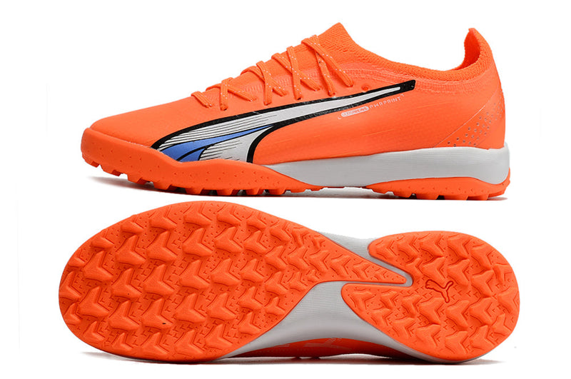 Chuteira Society Puma Ultra Ultimate 1.4 TF Laranja "Supercharge Pack"