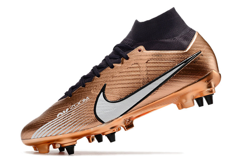 Chuteira Campo Nike Air Zoom Mercurial Superfly 9 Elite Trava Mista Cobre "Generation Pack"