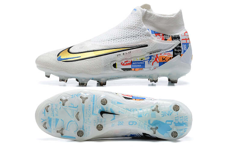 Chuteira Campo Nike Phantom GX DF Elite FG Branca "Harry Kane"