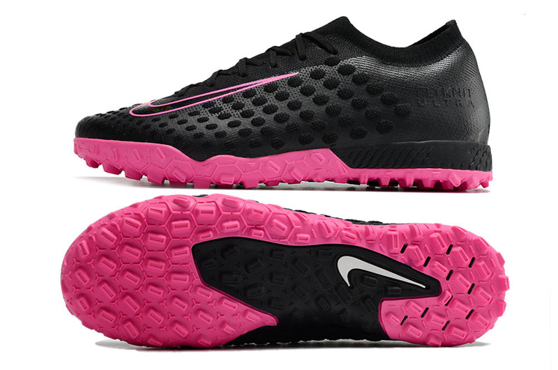 Chuteira Society Nike Phantom Ultra Venom Elite TF Preto e Rosa