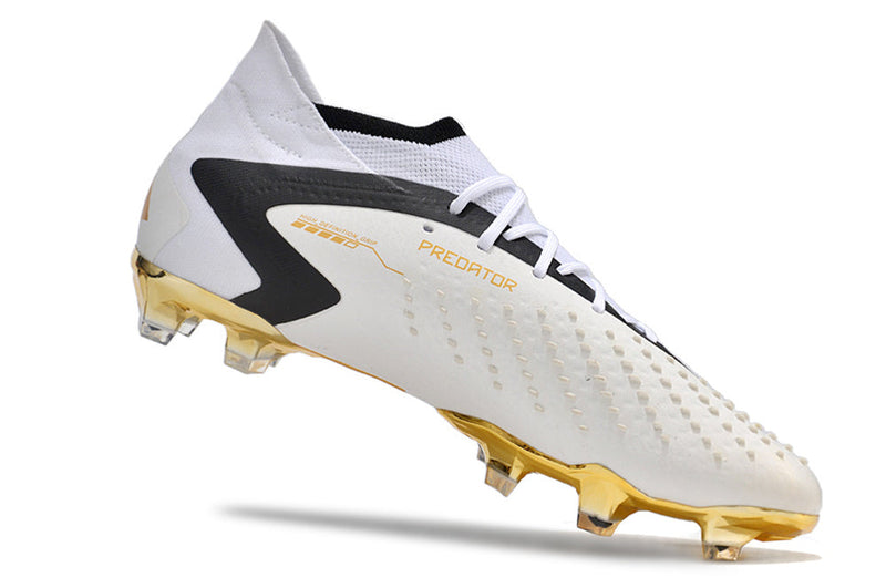 Chuteira Campo Adidas Predator Accuracy.1 Bellingham FG Branca e Dourada