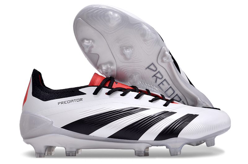 Chuteira Campo Adidas Predator Elite FG Branca e Preto