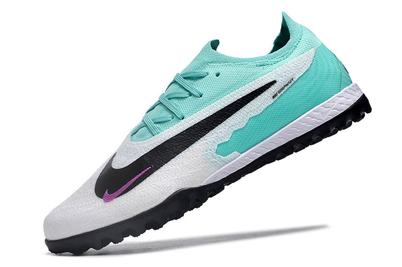 Chuteira Society Nike Phantom GX Elite TF Branca e Verde "Peak Ready Pack"