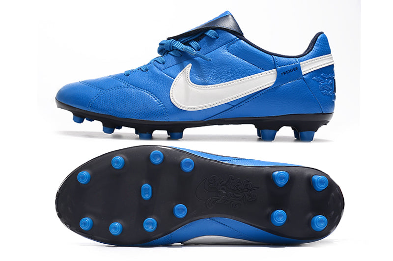 Chuteira Campo Nike Premier 3 FG Azul e Preta