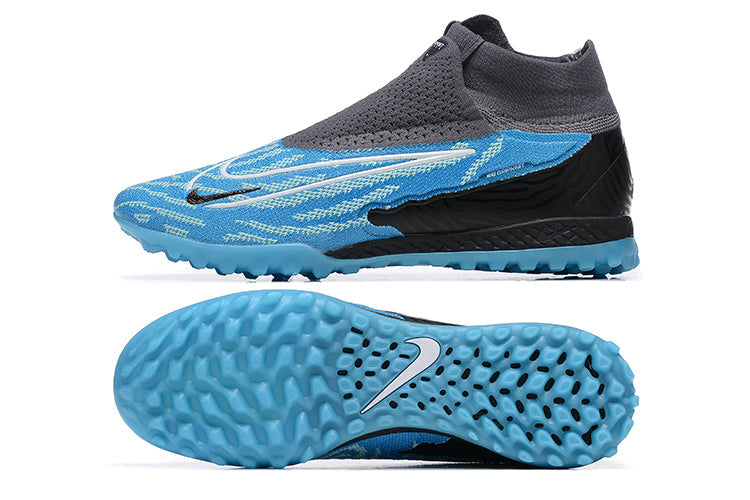 Chuteira Society Nike Phantom GX DF Elite TF Azul e Preta