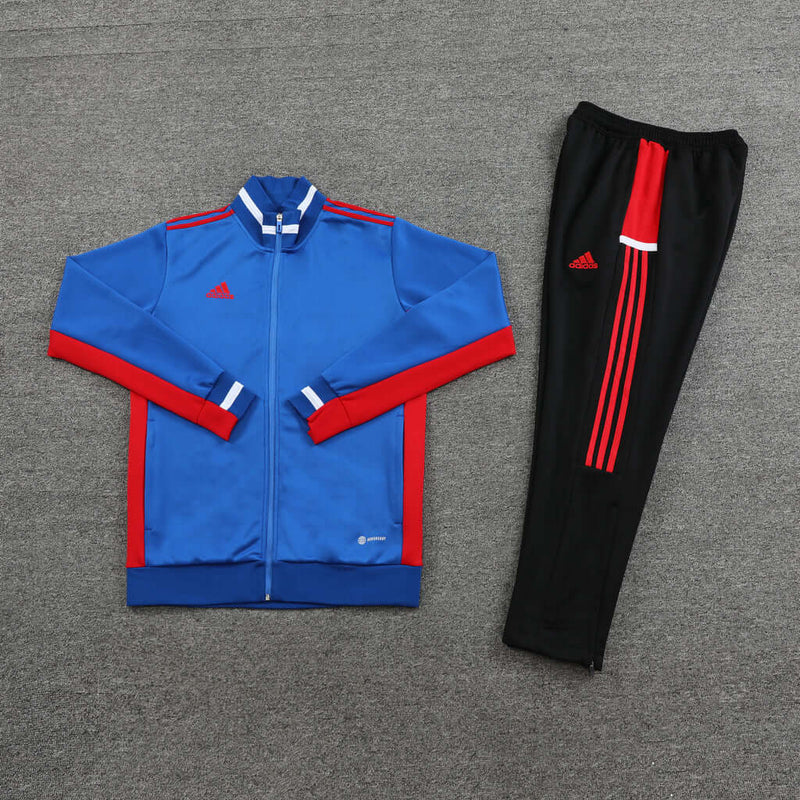 Conjunto de Frio Adidas Sportswear Azul, Vermelho e Preto