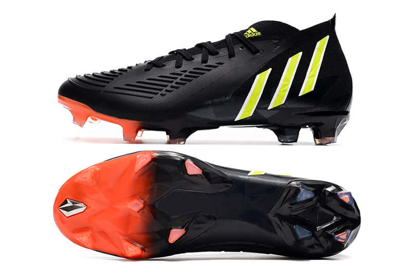 Chuteira Campo Adidas Predator Edge.1 Low FG Preto e Verde "Shadow Portal Pack"