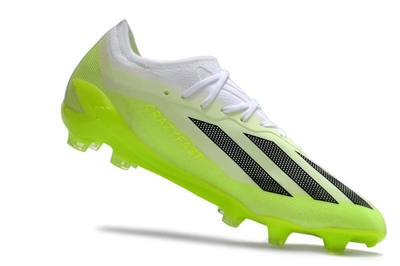 Chuteira Campo Adidas CrazyFast.1 FG Branca e Verde "Crazyrush Pack"