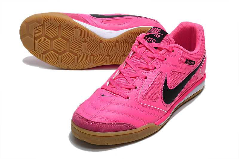 Chuteira Futsal Supreme x Nike SB Gato IC Rosa e Preto