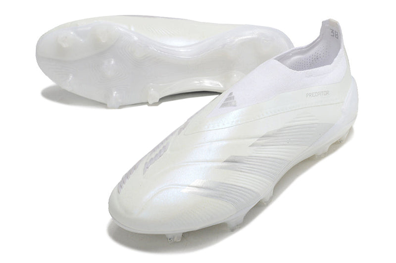 Chuteira Campo Adidas Predator LL Elite FG Branca "Pearlized Pack"