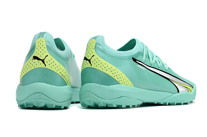 Chuteira Society Puma Ultra Ultimate 1.4 TF Verde "Pursuit Pack"