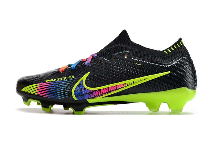 Chuteira Campo Nike Air Zoom Mercurial Vapor 15 Elite FG Preta e Colorido