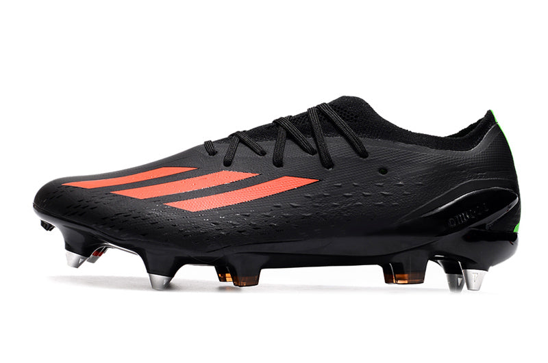 Chuteira Campo Adidas X Speedportal.1 Ponta de Aluminio Preta e Laranja