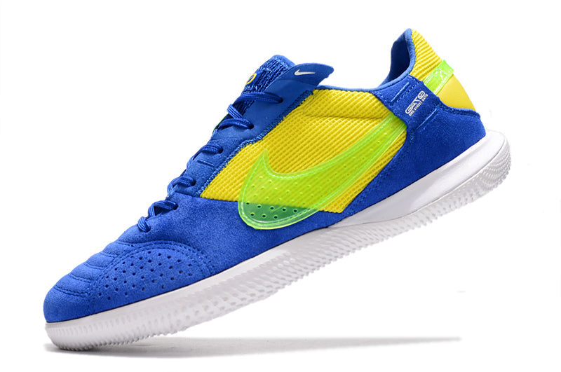 Chuteira Futsal Nike StreetGato IC Azul, Amarelo e Branco