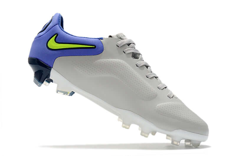 Chuteira Campo Nike Tiempo Legend 9 Elite Cinza e Roxa "Recharge Pack"