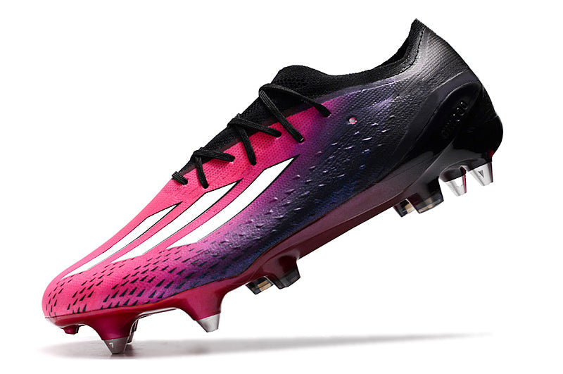 Chuteira Campo Adidas X Speedportal.1 Ponta de Aluminio Rosa e Preta "Own Your Football Pack"