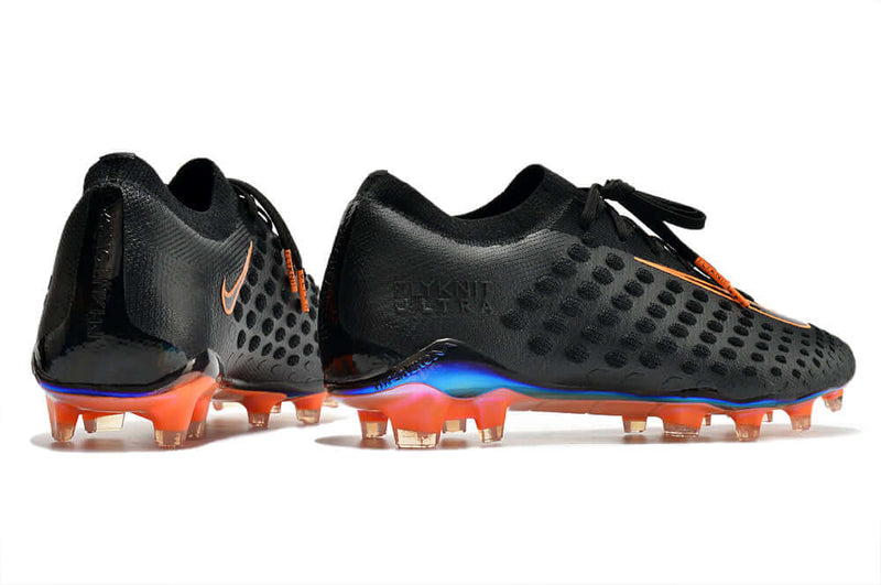 Chuteira Campo Nike Phantom Ultra Venom Elite FG Preta e Laranja