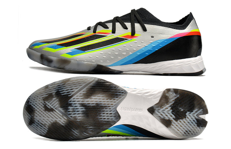 Chuteira Futsal Adidas X Speedportal.1 IC Prata "Beyond Fast UCL Pack"