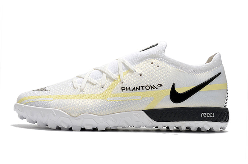 Chuteira Society Nike Phantom GT2 Elite TF Branco e Preto