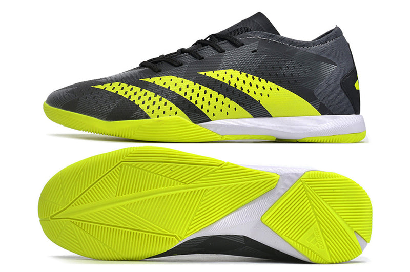 Chuteira Futsal Adidas Predator Accuracy.1 IC Low Preta e Verde "Crazycharged Pack"