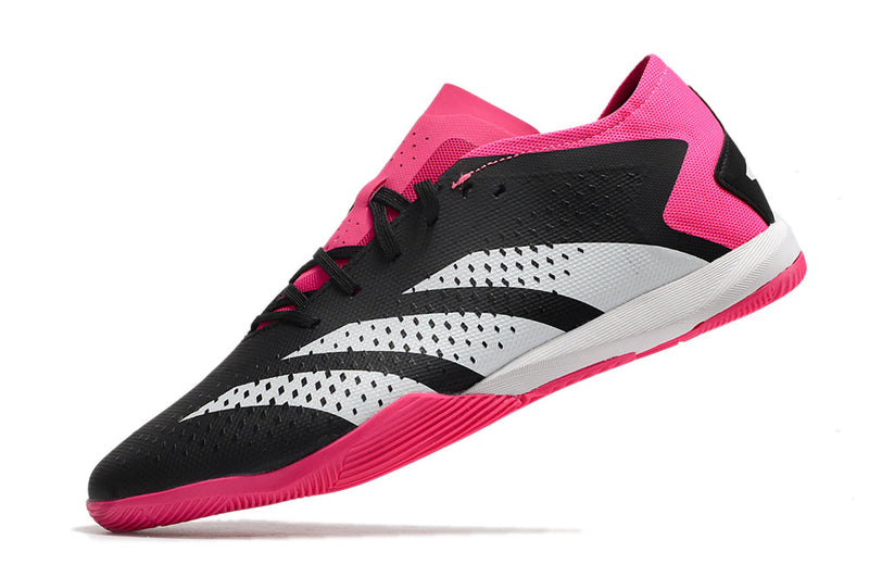 Chuteira Futsal Adidas Predator Accuracy.1 IC Low Rosa e Preto "Own You Football Pack"