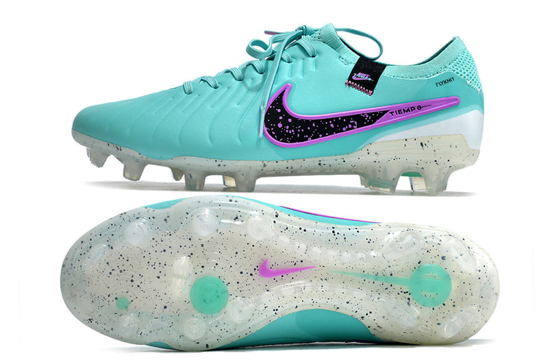 Chuteira Campo Nike Tiempo Legend 10 Elite FG Azul e Roxo "Peak Ready Pack"