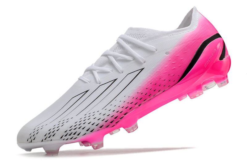 Chuteira Campo Adidas X Speedportal.1 FG Branca e Rosa