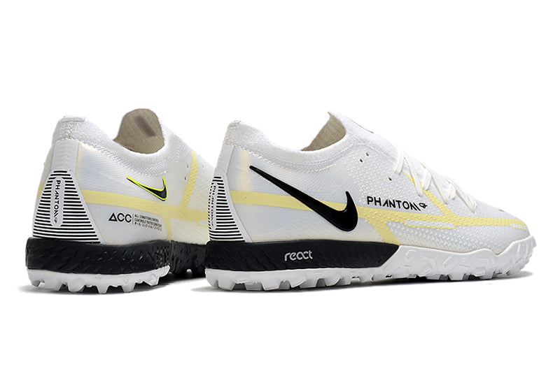 Chuteira Society Nike Phantom GT2 Elite TF Branco e Preto