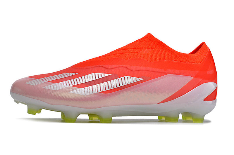 Chuteira Campo Adidas X Crazyfast+ FG Vermelho e Branco "Energy Citrus Pack"