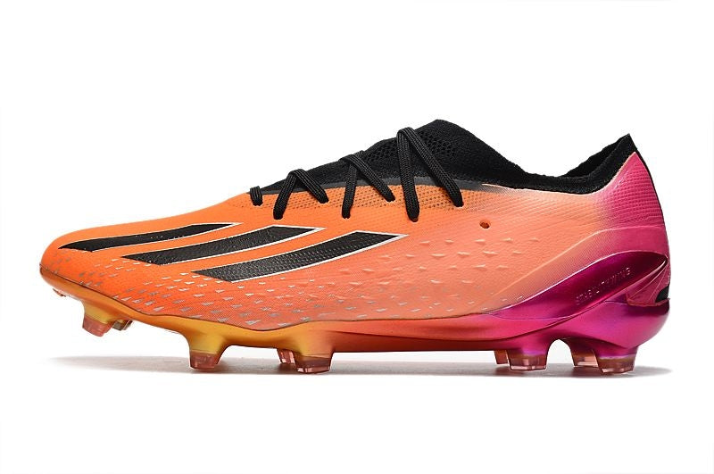 Chuteira Campo Adidas X SpeedPortal.1 FG Laranja, Rosa e Preto