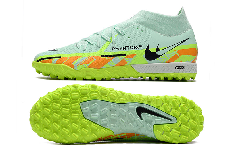 Chuteira Society Nike Phantom GT2 DF Elite TF Verde "Bonded Pack"