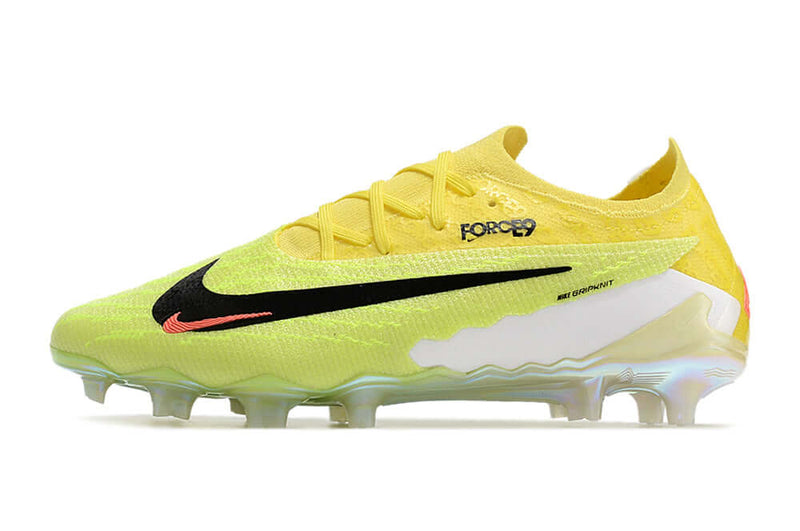 Chuteira Campo Nike Phantom GX Elite FG Amarela e Verde "Haaland"