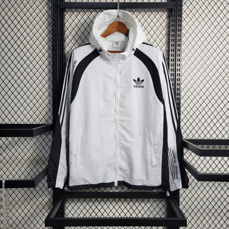 Corta Vento Adidas ADN 10K Branco e Preto