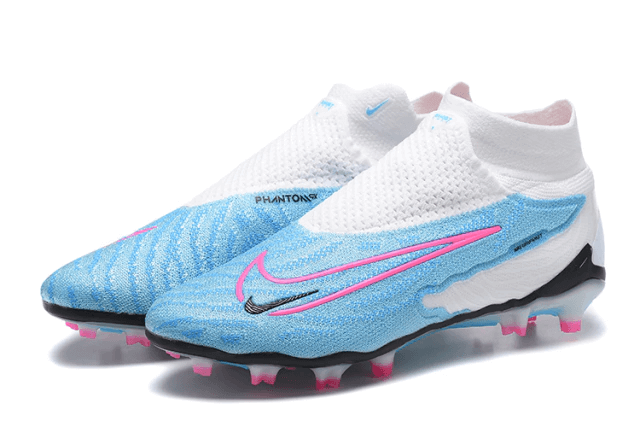 Chuteira Campo Nike Phantom GX DF Elite FG Azul e Branca "Blast Pack"