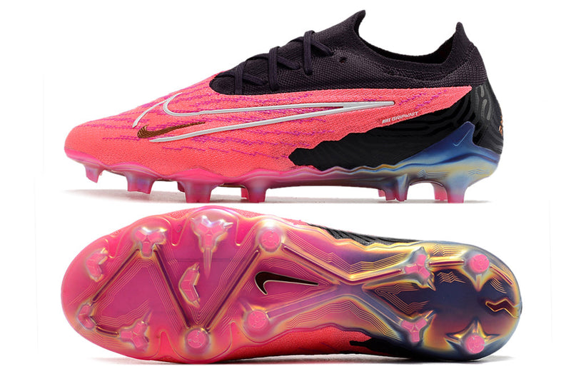 Chuteira Campo Nike Phantom GX Elite FG Rosa e Preto "Generation Pack"