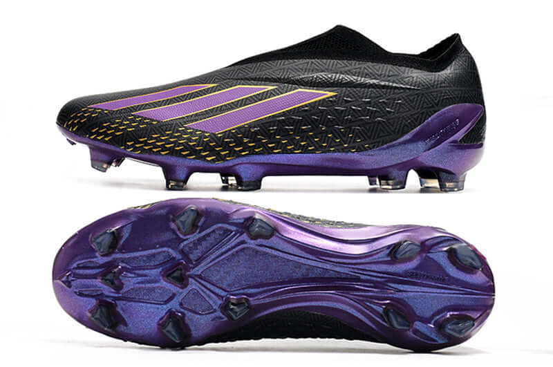 Chuteira Campo Adidas X Speedportal+ FG Preto e Roxo