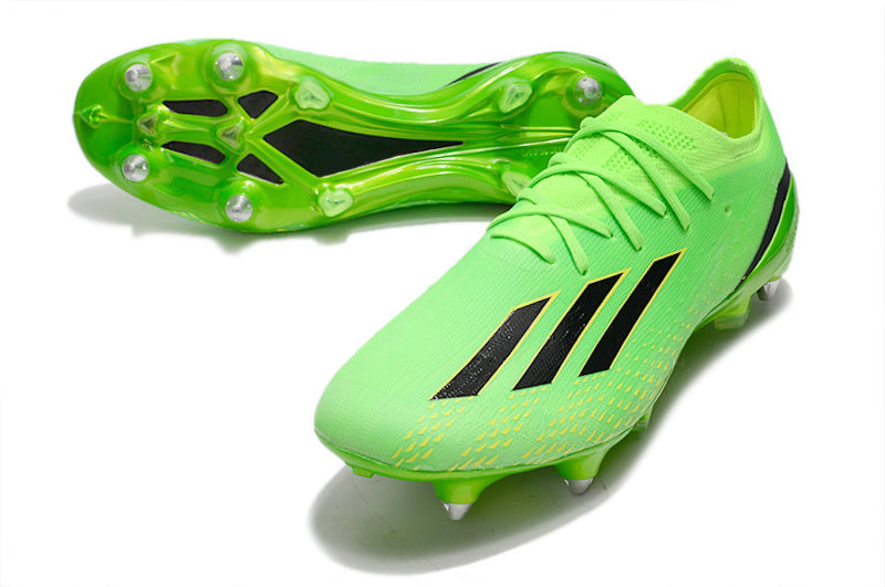 Chuteira Campo Adidas X Speedportal.1 Ponta de Aluminio Verde "Game Data Pack"