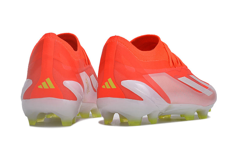 Chuteira Campo Adidas X Crazyfast.1 FG Vermelha e Branca "Energy Citrus Pack"