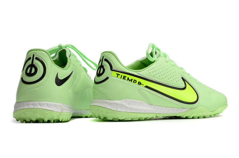 Chuteira Society Nike Tiempo Legend 9 Elite TF Verde "Luminous Pack"