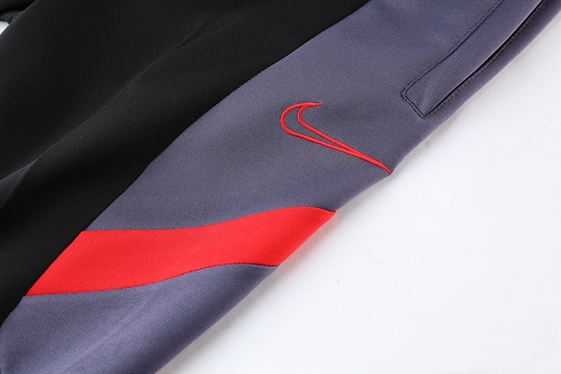 Conjunto de Frio Nike Sportswear Preto, Cinza e Vermelho