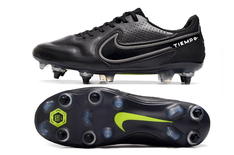 Chuteira Campo Nike Tiempo Legend 9 Elite Trava Mista Preta "Shadow Pack"