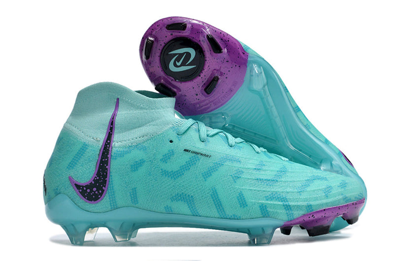 Chuteira Campo Nike Phantom Luna Elite FG Azul e Roxa "Peak Ready Pack"